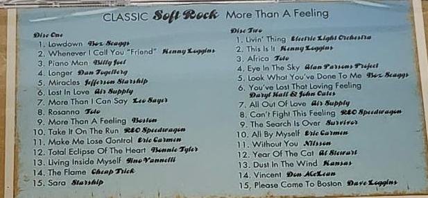 Image 1 of Classic Soft Rock More Than A Feeling Time Life Music CD 2006 Vintage 2 Discs