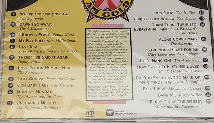 Image 1 of AM Gold Mid 60s Music CD Time Life Double Length Music Notes Included