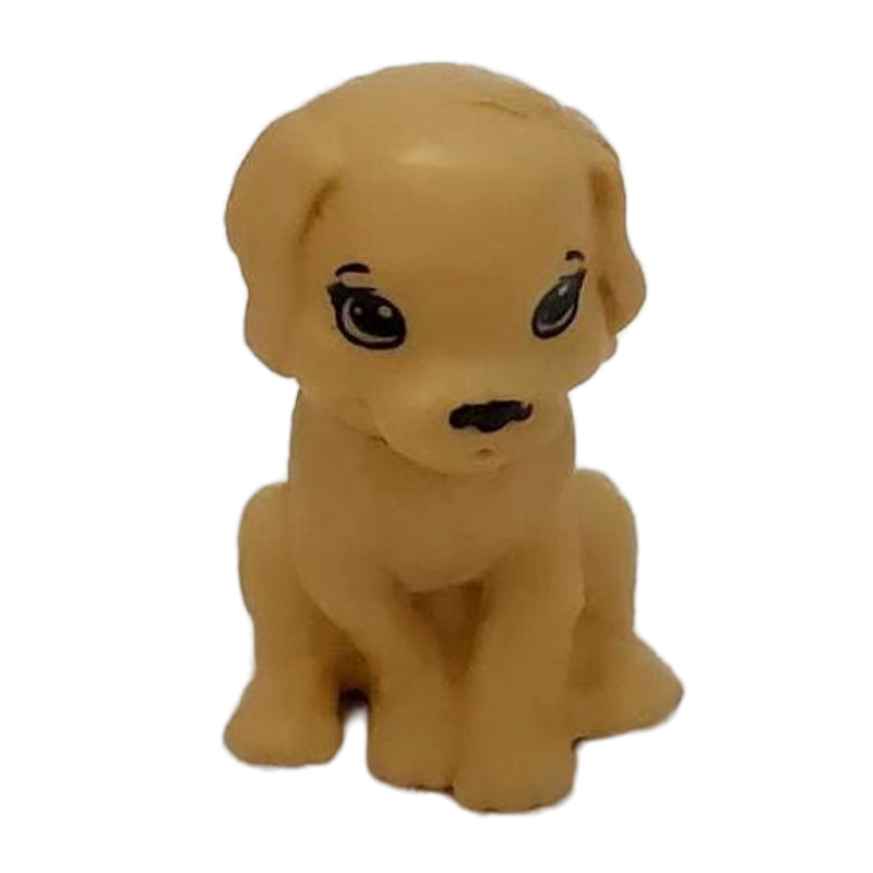 Image 0 of Barbie Doll Pet Dog Toy Figure Puppy Floppy Ears Tan Blonde Sitting Doggie