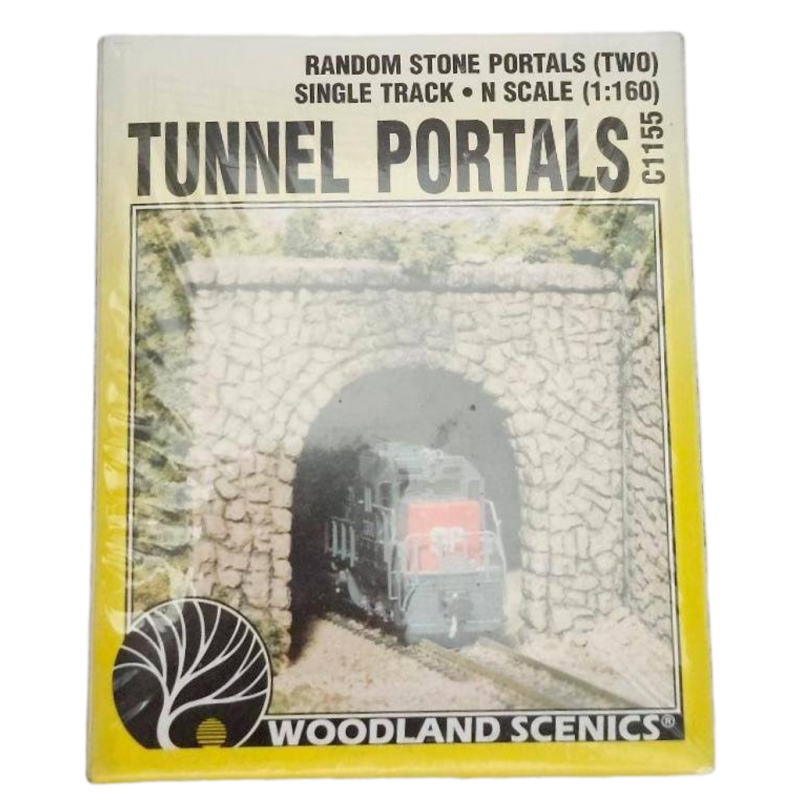 Tunnel Portals Single Track N Scale 2 Random Stone Portals Woodland Scenics