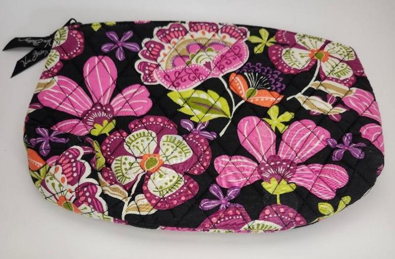 Vera Bradley Makeup Bag Zipper Cosmetic Bag Pirouette Pink Floral Retired