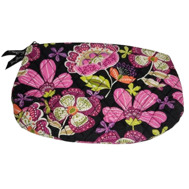 Vera Bradley Makeup Bag Zipper Cosmetic Bag Pirouette Pink Floral Retired