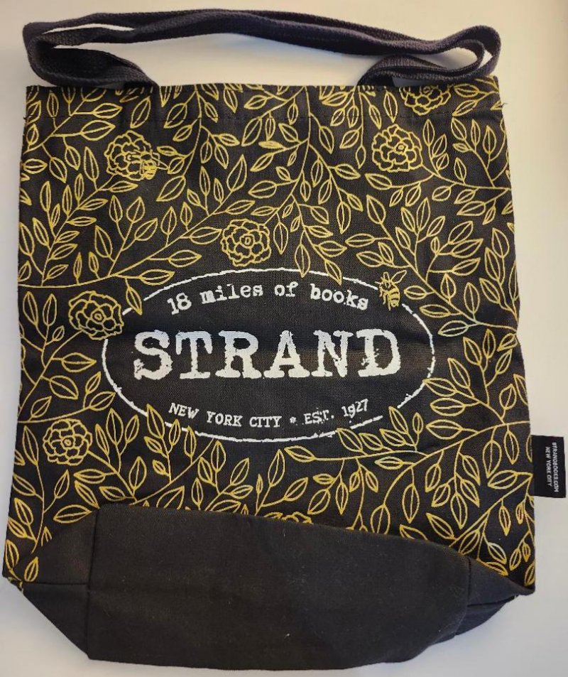 Image 3 of Strand Tote Bag Black Gold Floral A Well Read Women Is a Dangerous Creature