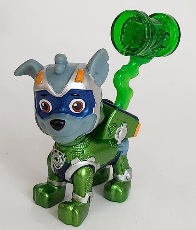 Image 0 of Paw Patrol Nickelodeon Mighty Pups Super Paws Rocky Spin Master Hammer Action