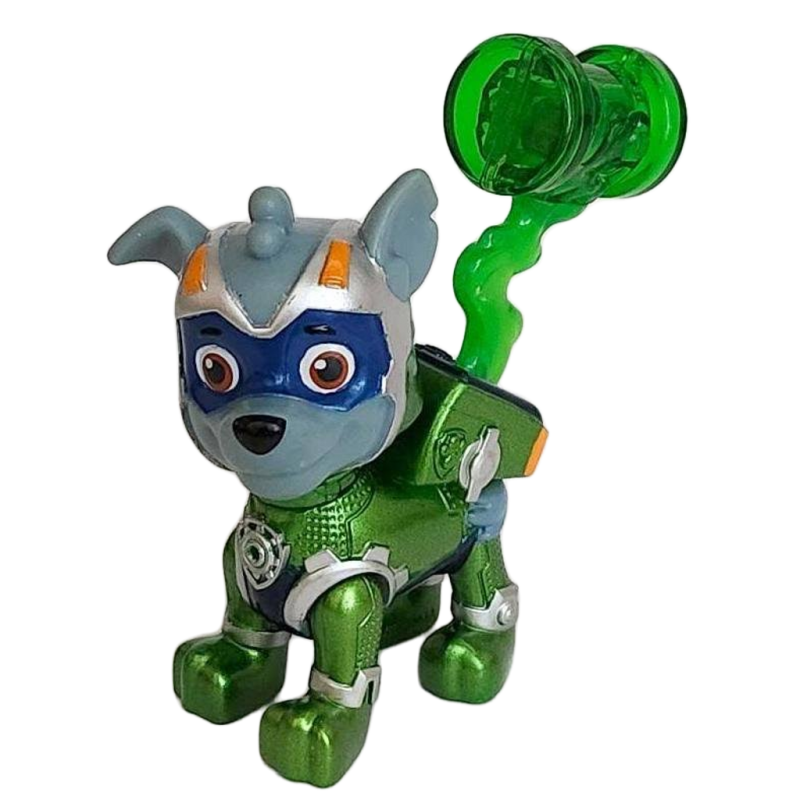 Image 0 of Paw Patrol Nickelodeon Mighty Pups Super Paws Rocky Spin Master Hammer Action
