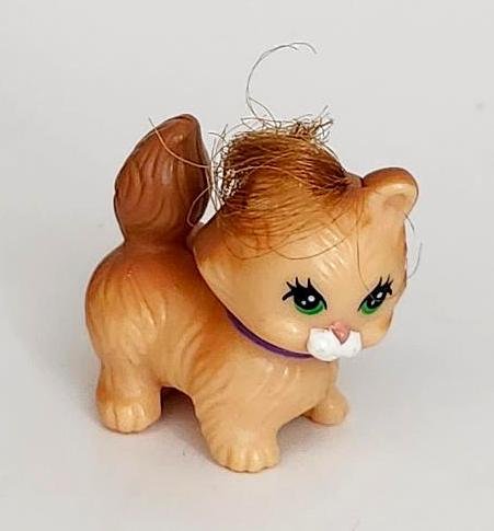 Image 0 of Kenner Littlest Pet Shop Cat Tan Pretend Play Toy w/ Hair and Wheels Head Turns