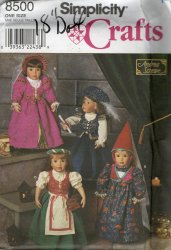 18 inch Doll Clothes Sewing Pattern 8500 by Simplicity Andrea Schewe 