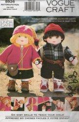 Vintage Doll Clothes Vogue Craft Doll Sewing Pattern 8926 Boy Girl Doll 23 Inch