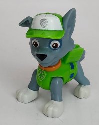Paw Patrol Rocky Green Jointed Dog Pretend Play Nickelodeon Toy Figure