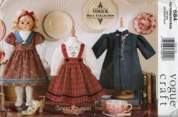 Vogue Craft Pattern 684 Doll Clothes Collection Teresa Layman 18” Dolls Clothi