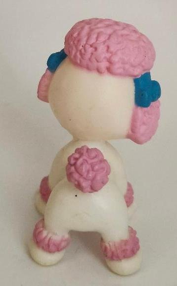 Image 2 of My Pet Pals Chic Boutique Pink Poodle Dog Figure Blue Eyes Accented w/ Blue Bows