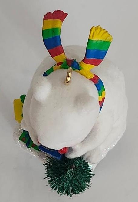 Image 5 of Carlton Cards Heirloom White Bear On Ice Christmas Ornament 10th in Series 2001
