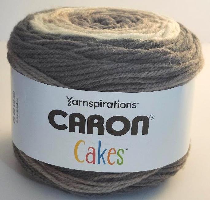 Image 0 of Yarnspirations Caron Cakes White Truffle Yarn 7.1 Oz 383 Yds Gray Brown