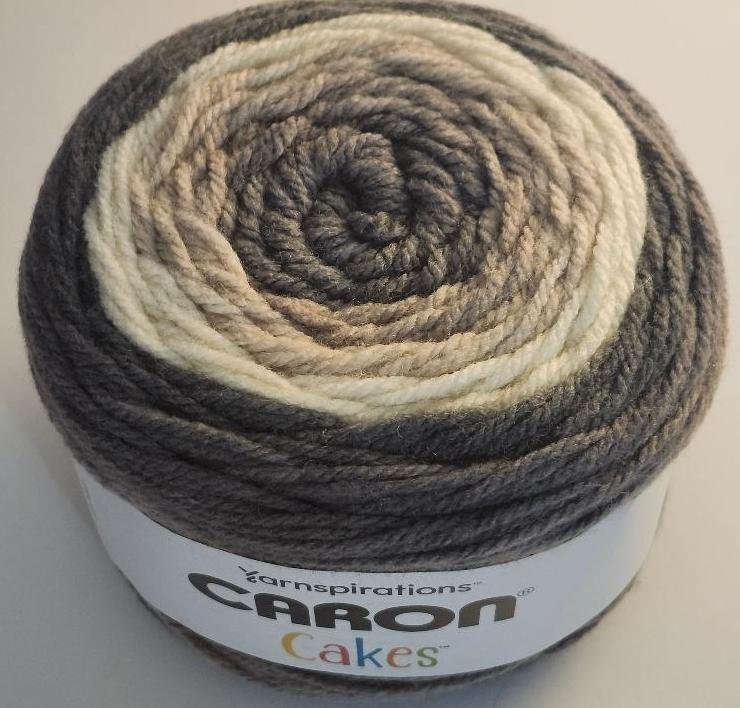 Image 1 of Yarnspirations Caron Cakes White Truffle Yarn 7.1 Oz 383 Yds Gray Brown