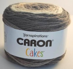Yarnspirations Caron Cakes White Truffle Yarn 7.1 Oz 383 Yds Gray Brown