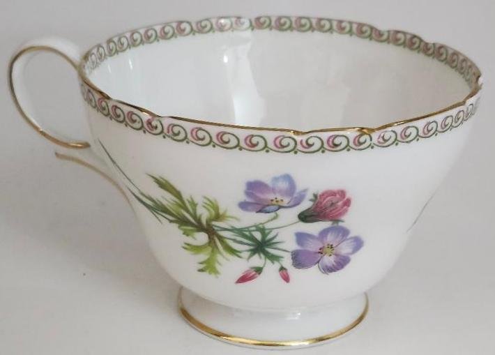 Image 1 of Wild Flowers Teacup Shelley Bone China Cup Made In England 1946 - 1966 Vintage