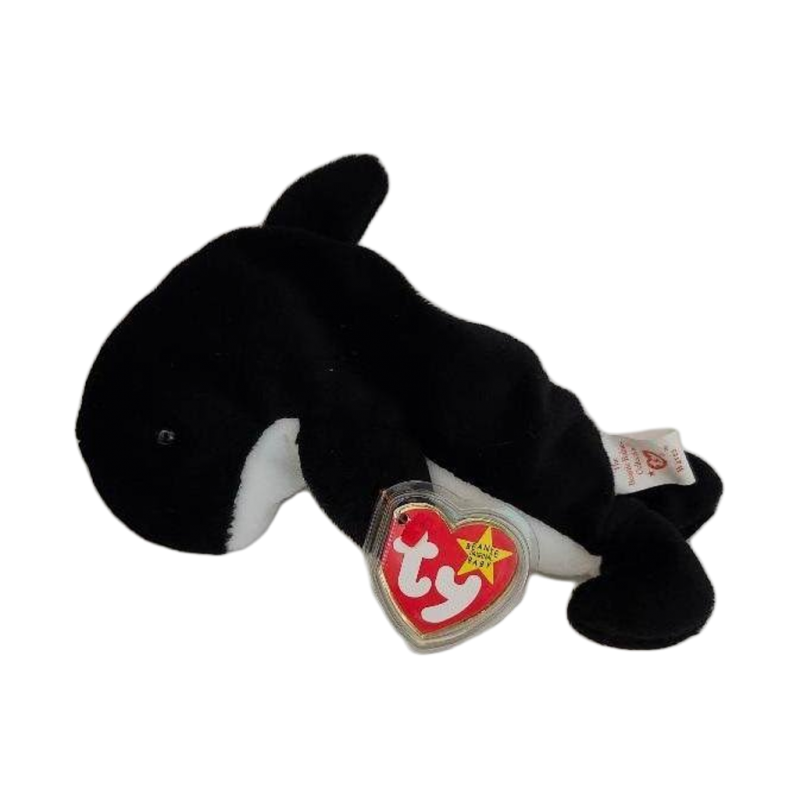 TY Beanie Baby Original Black Waves Mammal 1996 Vintage Toy
