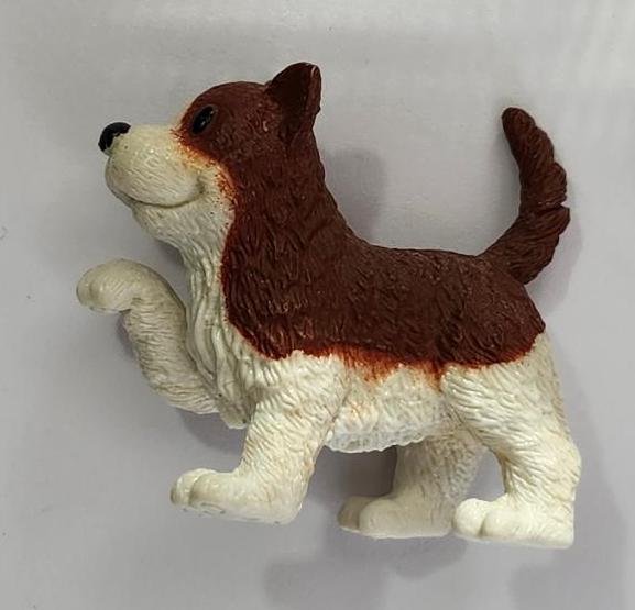 Image 2 of Safari Border Collie Pretend Play Toy Figuring Brown and White Dog Doggie