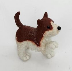 Safari Border Collie Pretend Play Toy Figuring Brown and White Dog Doggie