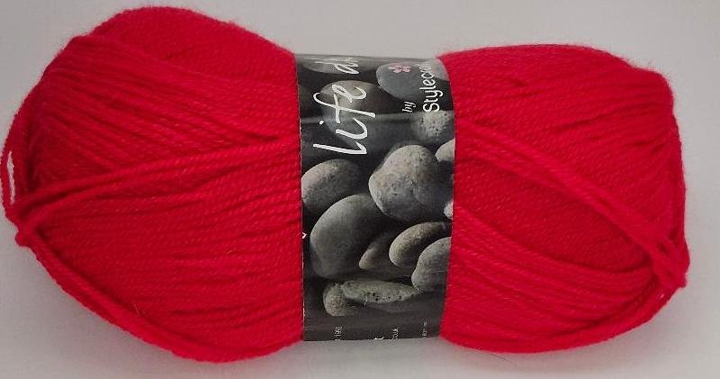 Image 1 of Life DK by Stylecraft Crimson Yarn Red Crafting Yarn Wool Acrylic 326 Yards 2411
