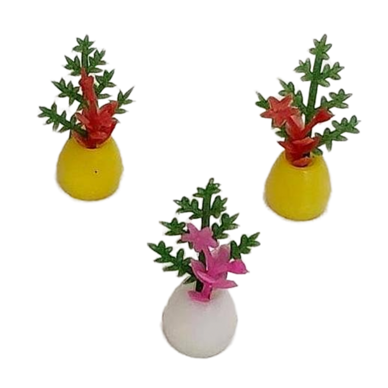 Image 0 of The Littles Pretend Toy Planters Plants Dollhouse Miniature Accessories Lot 3