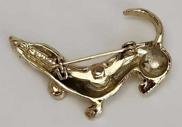 Image 2 of Gerrys Jewelry Dachshund Dog Brooch Womens Designer Signed Jewelry Vintage