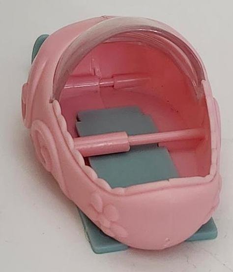 Image 2 of Littlest Pet Shop Pretend Play Toy Accessory Pink Snow Mobile Clear Windshield