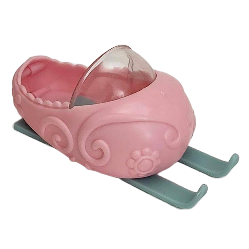 Littlest Pet Shop Pretend Play Toy Accessory Pink Snow Mobile Clear Windshield