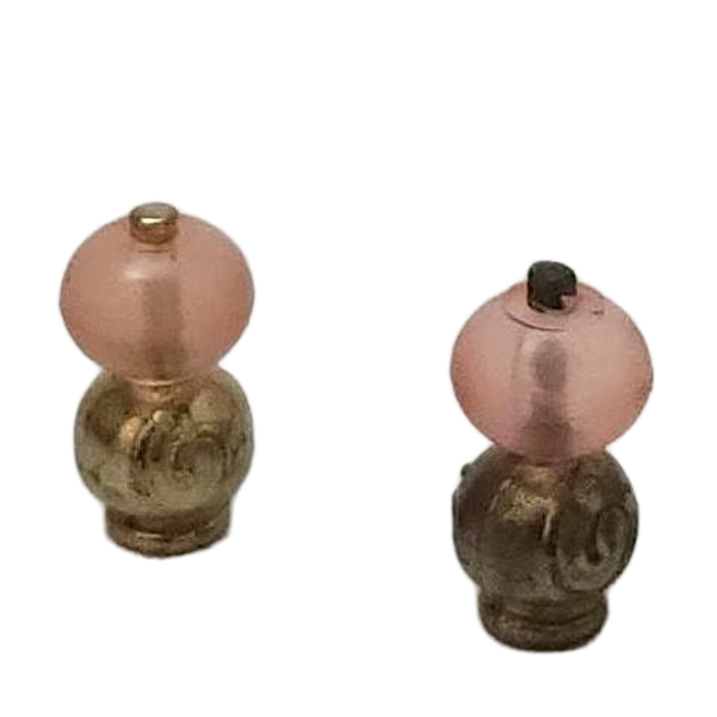 The Littles Dolls Mattel Home Bedroom Accessories Pair of Pink Table Top Lamps