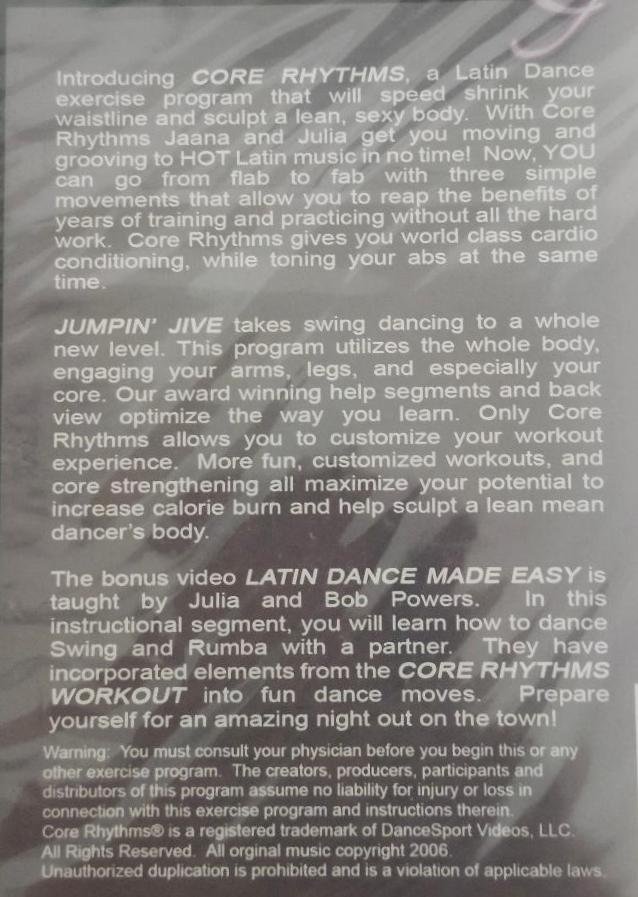 Image 6 of Core Rhythms Dance Exercise Program DVD Fitness Lot Starter Pack Powers & Kunitz