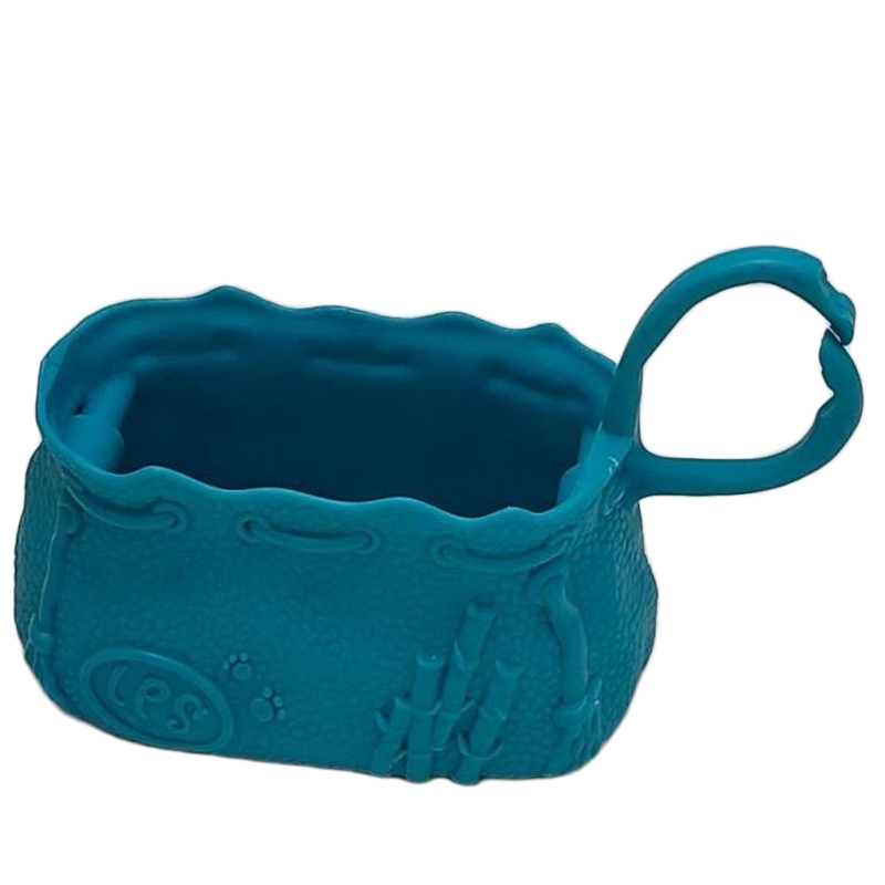 Littlest Pet Shop Vintage Blue Basket Carrier w/ Handle Pretend Play LPS Toy