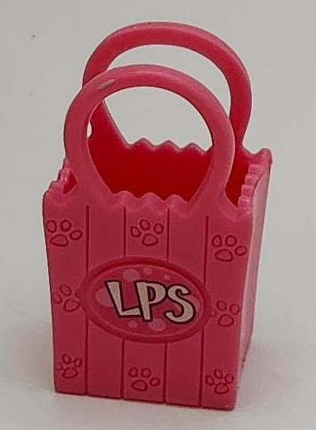 Image 1 of Littlest Pet Shop Pink Paw Print Shopping Bag w/ Double Handles Pretend Play Toy