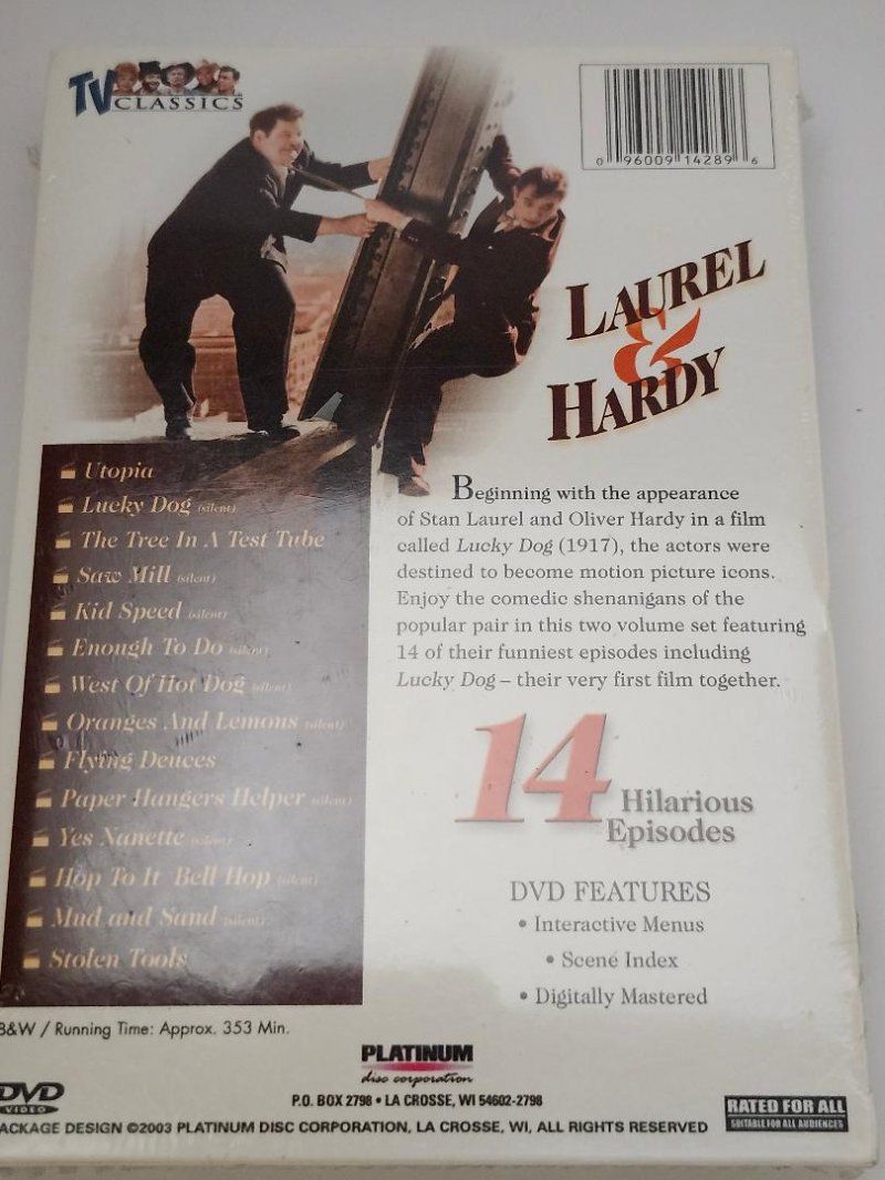 Image 1 of Laurel & Hardy TV Classics on DVD 14 Episodes 5+ Hours of Runtime Comedy