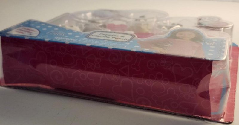 Image 5 of Flocked Puppy In My Pocket Series Clip & Go Puppies Clip On Pouch 6 Pieces Set