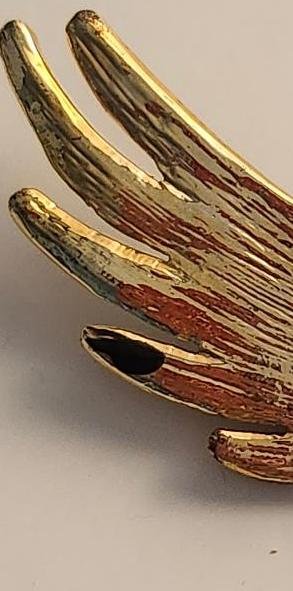 Image 4 of Vintage American Eagle Brooch w/Crystals Enamel for Women Flying in Full Flight