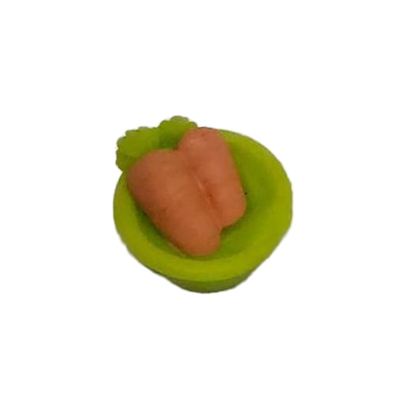 Littlest Pet Shop Pretend Play Toy Carrots in a Lime Green Bowl by Kenner
