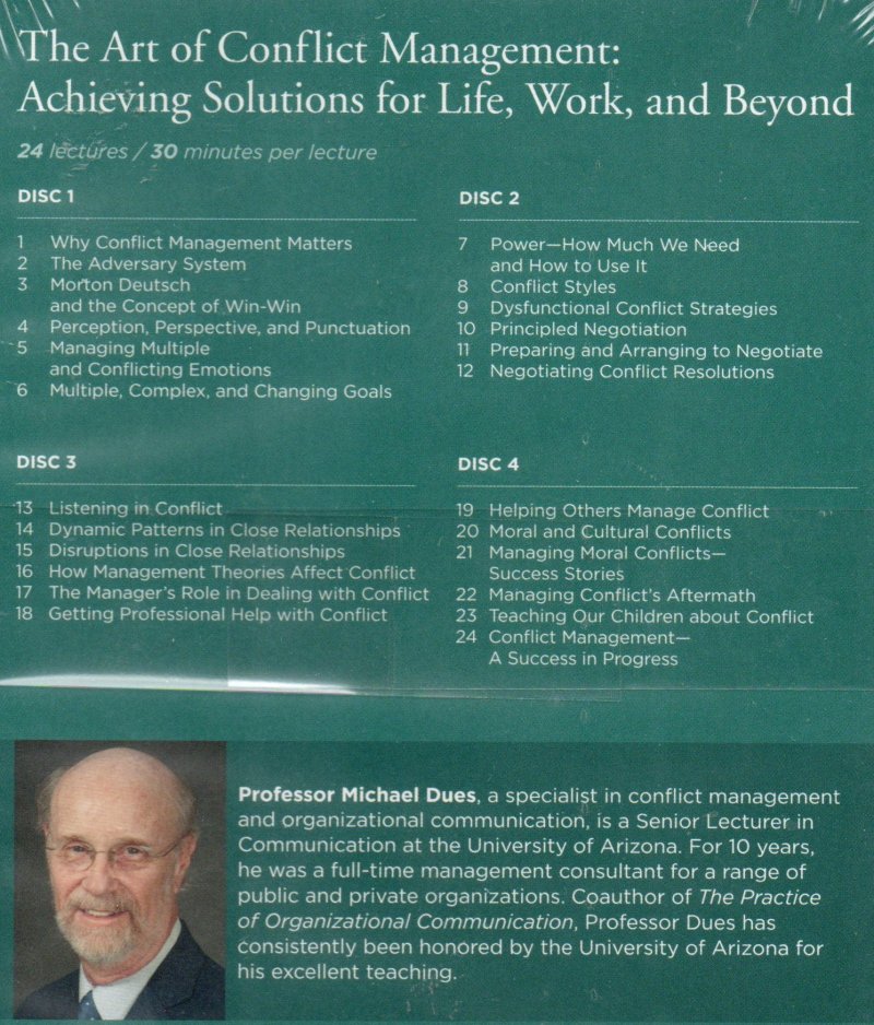 Image 1 of The Great Courses DVD w/ Booklet The Art of Conflict Management Solutions Work