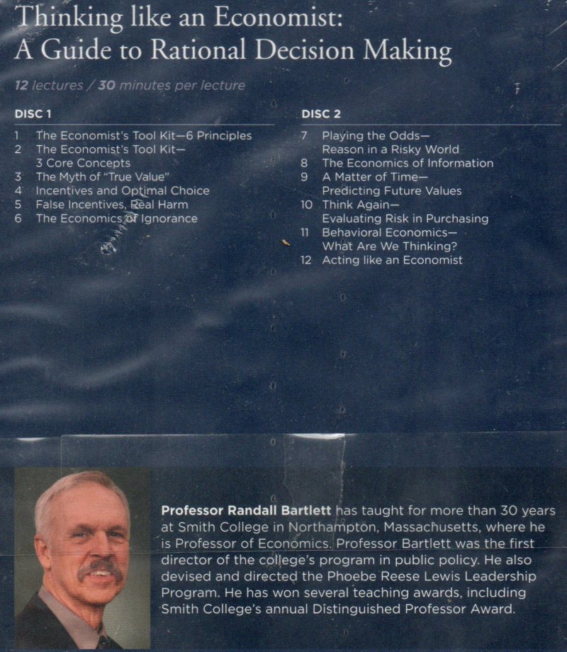 Image 1 of The Great Courses DVD w/ Booklet Thinking Like An Economist Decision Making