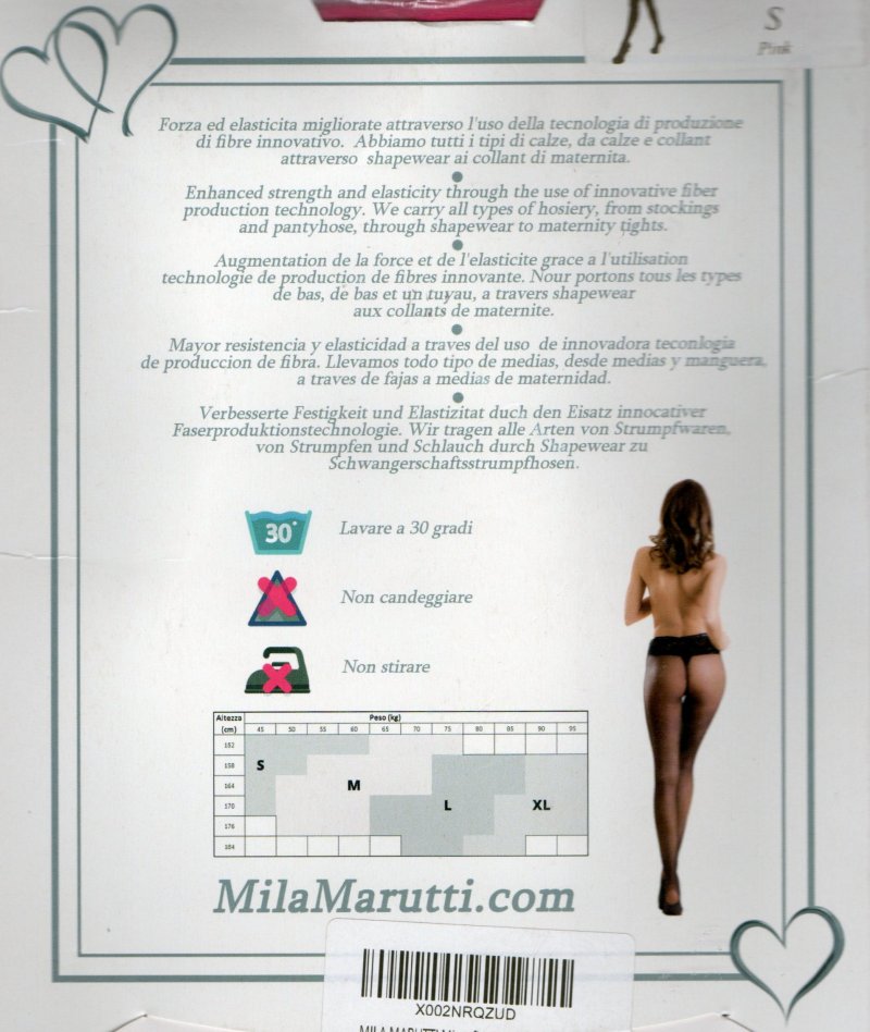 Image 1 of Mila Marutti Tights or Pantyhose Size S Small Hot Pink 40 Denier From Italy