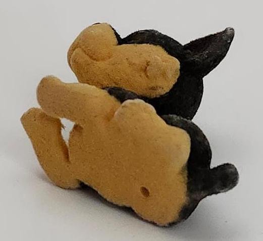 Image 1 of Puppy In My Pocket Sitting Flocked Brown Puppy Dog Floppy Ear Pretend Play Toy