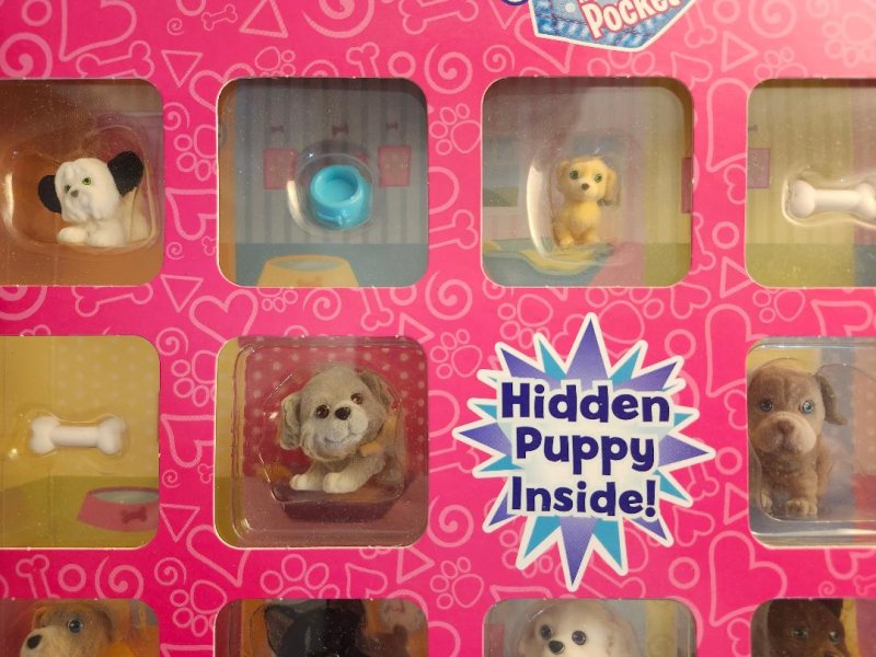 Image 2 of Puppy In My Pocket 15 Piece Puppy Set Hidden Dog Inside Accessories Gift Set