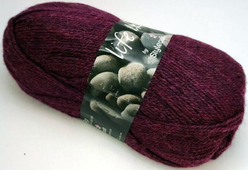 Image 1 of Life DK by Stylecraft Cranberry Yarn Purple Crafting Yarn Wool Acrylic 2319