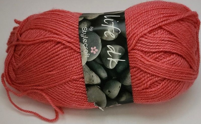 Image 1 of Life DK by Stylecraft Melon Yarn Pink Crafting Yarn Wool Acrylic 2359 for Crafts
