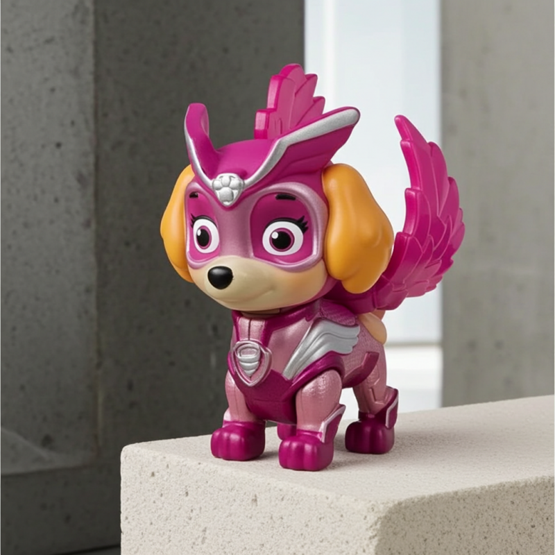 Paw Patrol Pink Mighty Pups Super Paws Skye Movable Wings Pretend Play Toy