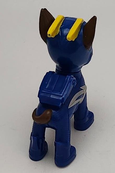 Image 1 of Blue and Yellow Paw Patrol Mighty Chase Pretend Play Action Toy Figure