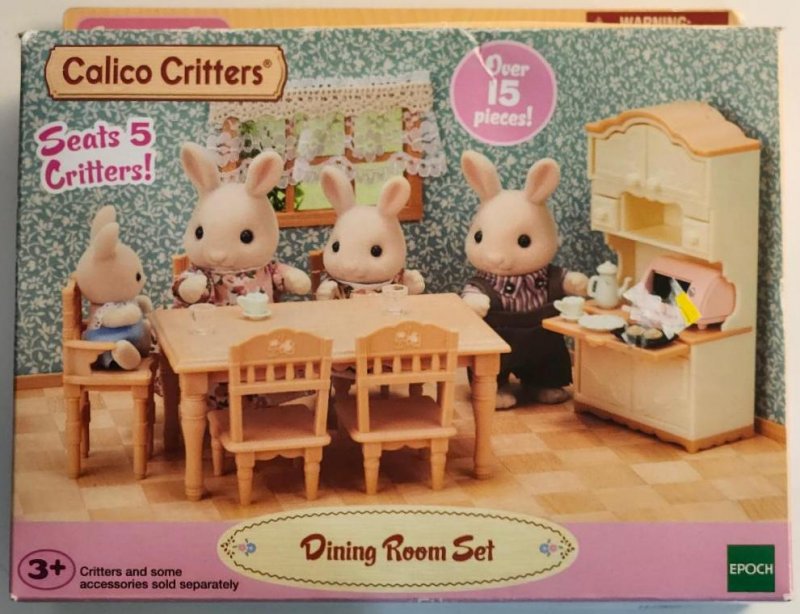Calico Critters Dining Room Set Seats 5 Critters Furniture Set Over 15 Pieces
