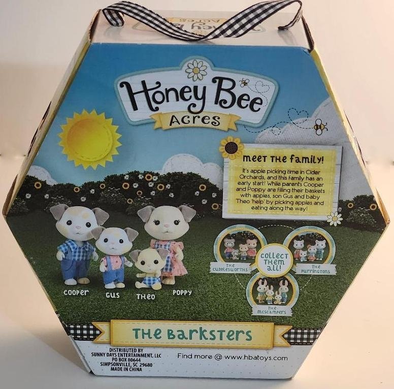 Image 3 of The Barksters Honey Bee Acres Dog Family Parents Cooper Poppy Son Gus Baby Theo