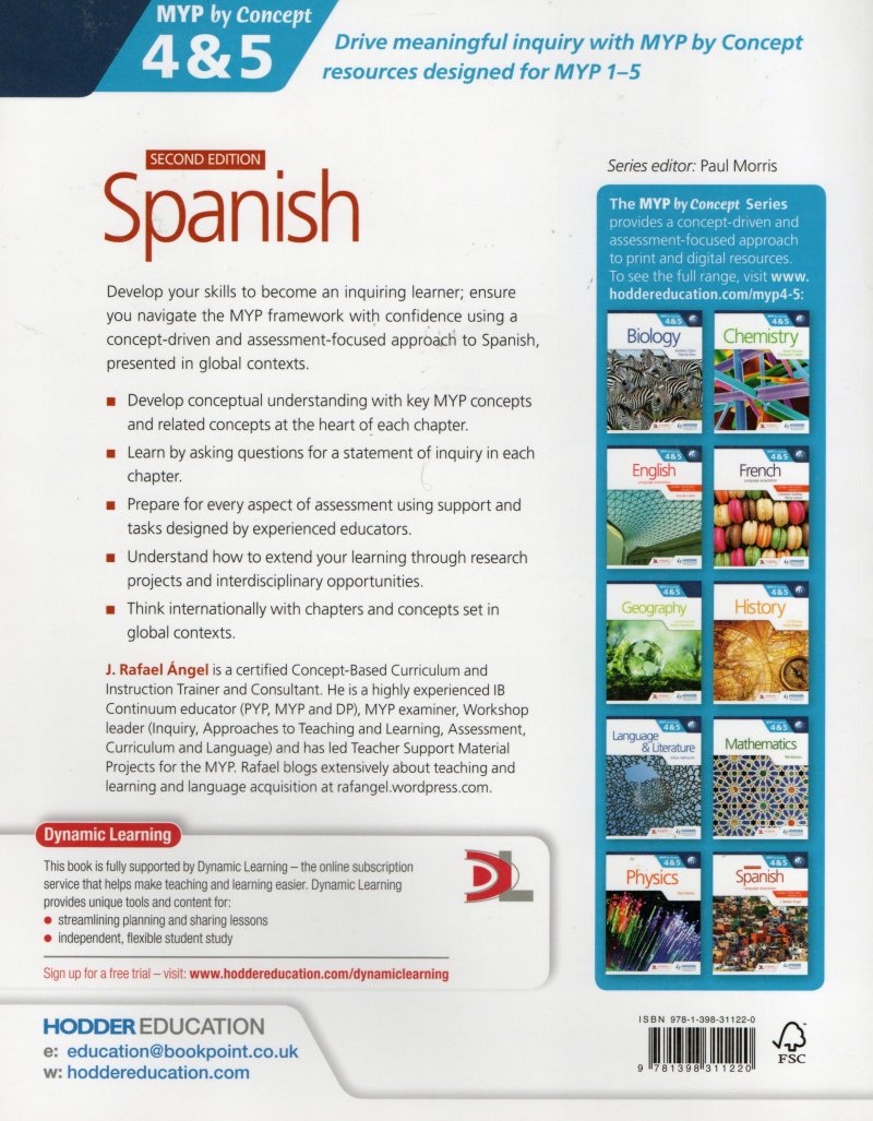 Image 2 of Spanish MYP by Concept Book 4&5 Emergent Phases 1-2 Capable Proficient 3-4 5-6  