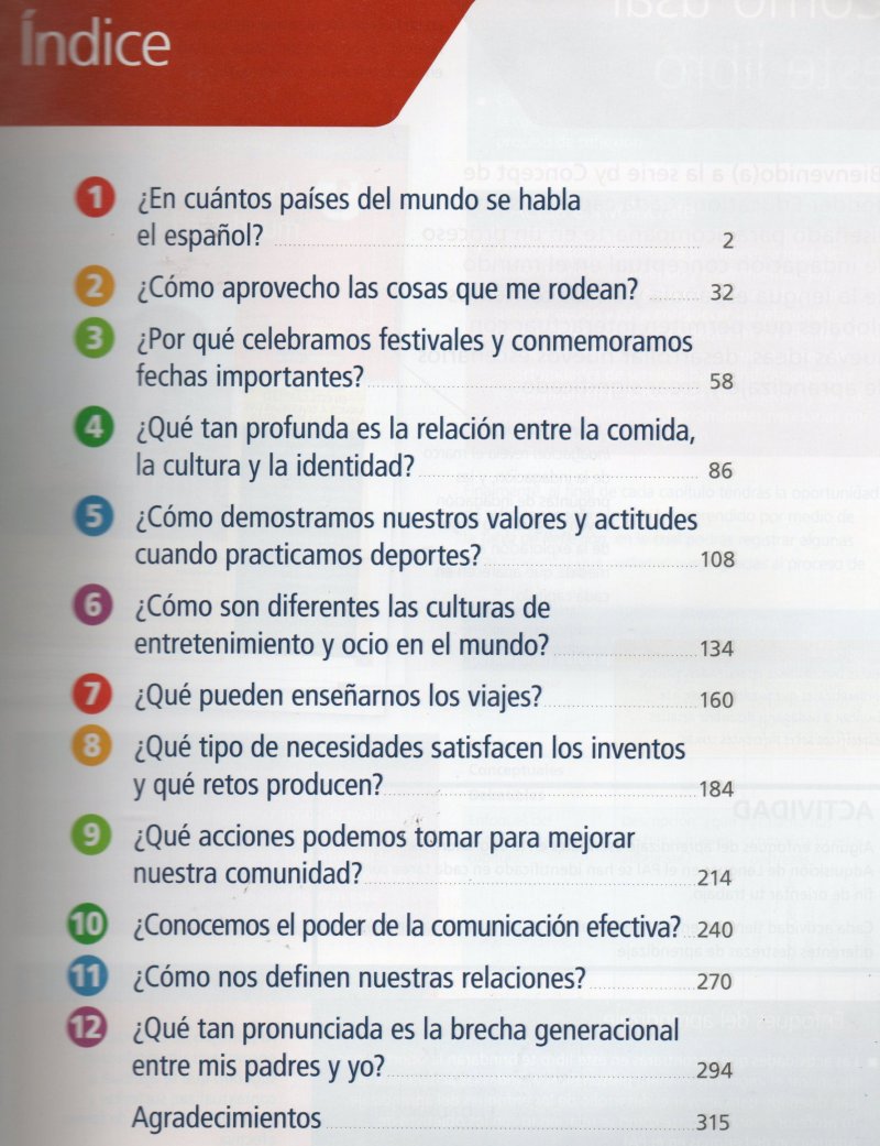 Image 3 of Spanish MYP by Concept Book 4&5 Emergent Phases 1-2 Capable Proficient 3-4 5-6  