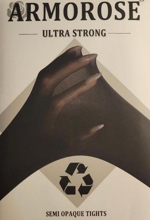 Armorose Womens Tights Ultra Strong Semi Opaque Dark Mocha Size L Semi Sheer
